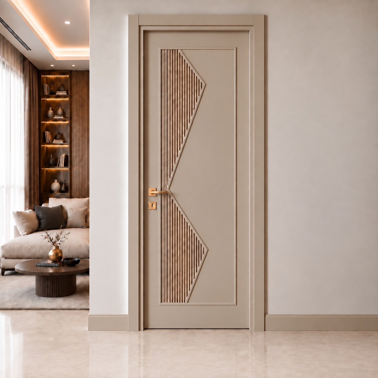 Ardendoor - Kapıya Dair Her Şey Geometrik Çıtalı Vizon Lake Kapı