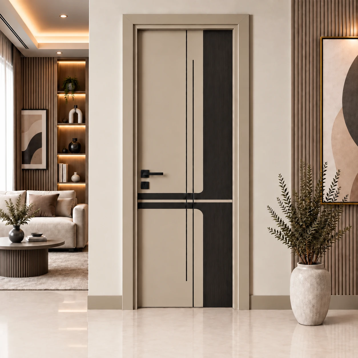 Ardendoor - Kapıya Dair Her Şey Kontrast Ahşap Panelli Vizon Lake Kapı
